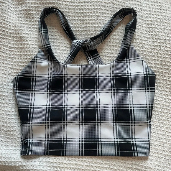 EleVen by Venus Williams Women's One More Time Cropped Tank Top size small plaid - Picture 4 of 12